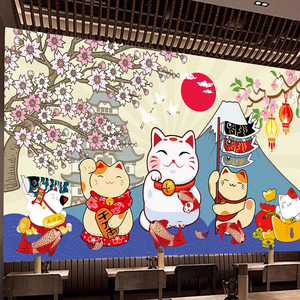 日式招财猫贴画