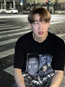 [2030] 国潮复古人像vintage嘻哈顽童情侣廓形顽童瘦子eso短袖t恤