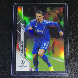 足球球星卡 c罗纳尔多 银折 2019-20 topps 欧冠 尤文图斯 葡萄牙