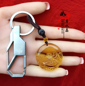 2021年易明居属鼠吉祥物猴龟保泰黄水晶吊坠