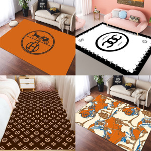 南极人橙色免打理卧室床边地毯客厅2023新款轻奢高级感垫子地垫进