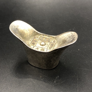 古代钱币大清银锭 元宝 二两东昌造铜鎏银复古古币碎银两元宝通宝