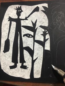 包邮撕刻画卡纸 黑卡 红卡白卡纸彩色diy版画刻纸1mm画框装裱卡纸