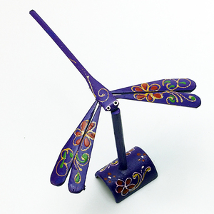 竹蜻蜓平衡摆件平衡鸟手工玩具福建特色工艺品蝴蝶标本装饰逗猫棒