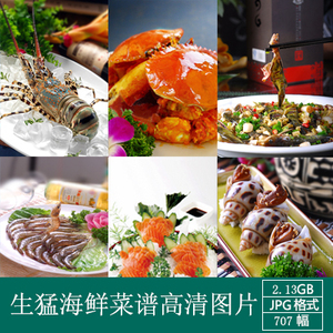 高清美食菜品摄影图片素材生猛海鲜菜谱图库设计大图美工素材