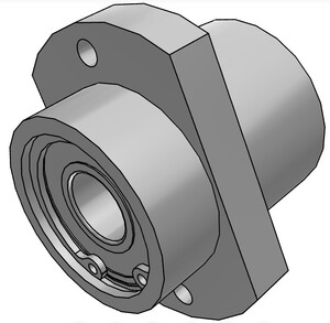 中法兰导向型轴承座带扣环双轴承嵌入型轴承座组件bgrz bgsz bgcz