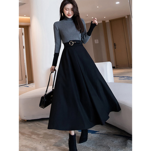 冬季半身超长裙