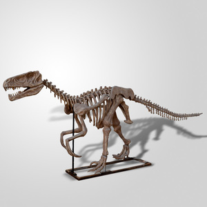 迅猛龙大型仿真恐龙化石骨架复古做旧霸王龙考古挖掘博物馆展览