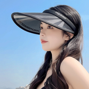 uv防晒帽女夏天防紫外线遮阳遮脸太阳帽大帽檐户外upf50 空顶帽子