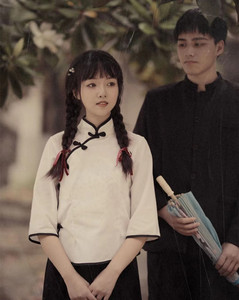 民国男女学生装五四青年中山装合唱朗诵服民国风班服毕业照团体服