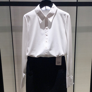 白领哥弟新女装正版2021春装新款正品修身显瘦莫代尔衬衫女上衣