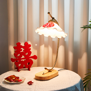 新人结婚床头台灯一对陪嫁灯新娘卧室婚房备婚闺蜜礼物喜庆长明灯