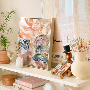 三小姐 ins风色彩美学装饰画北欧抽象艺术壁画卧室高级感客厅挂画