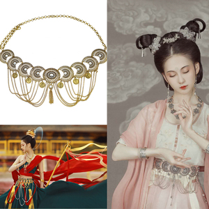 古风汉服配饰腰饰璎珞宫绦唐风飞天坦领敦煌飞天腰链异域风情