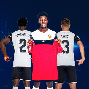 瓦伦西亚球衣2122valencia華倫西亞足球服10号索莱尔冷门主场波衫