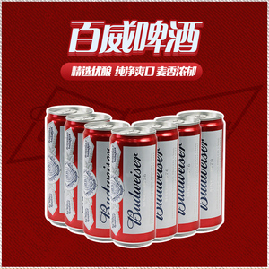 新日期 百威啤酒 金龙泉啤酒 310ml*24听灌装小瓶特价整箱