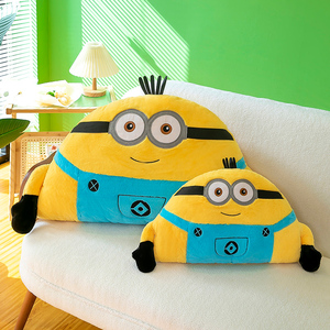 可爱小黄人软体床头靠垫卡通腰靠可拆洗沙发抱枕靠枕榻榻米儿童女