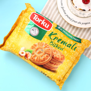 土耳其torku倍迷夹心饼干进口食品零食香蕉巧克力奶油味244g袋装