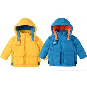 安奈儿童装男小童冬装加厚带帽中长款羽绒服外套大衣XB245648正品