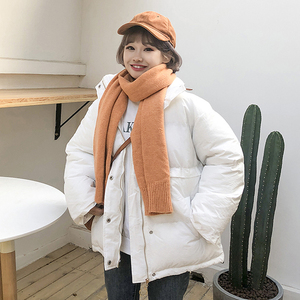 小白袄女款短款不带帽棉服可爱学生蓬蓬面包服冬款加厚原宿风棉袄