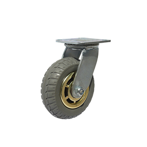 金胶轮烽火轮平板车轮子橡胶静音轮拖车轮重型工业脚轮推车轱辘