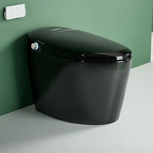 德国德斯图黑色智能马桶一体式全自动冲水家用坐便器即热遥控脚感