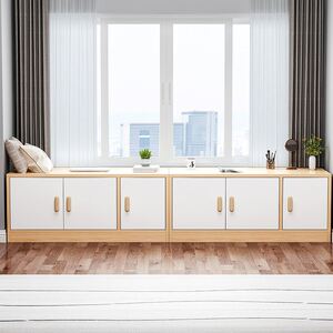 飘窗柜落地柜窗台柜子收纳阳台柜矮柜地柜储物柜简约卧室窗户柜子