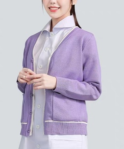 北京南丁格尔护士毛衣女外套丝滑仿貂绒开衫加厚保暖服冬藏蓝包邮