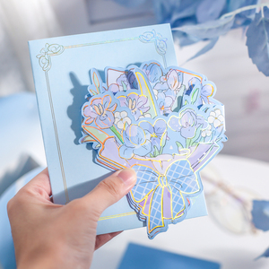 创意折叠立体贺卡教师节母亲节郁金香康乃馨高颜值节日祝福小卡片