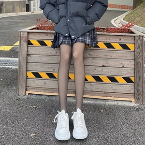 麦昆文咏珊同款黑尾小白鞋2022新款麂皮白黑运动厚底增高板鞋男女