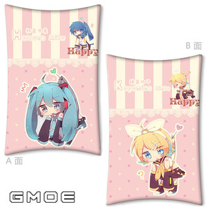 vocaloid miku 镜音双子 动漫抱靠枕腰枕枕头2way两个包邮kz063