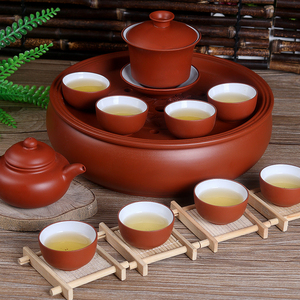 家用陶瓷 功夫茶具套装 紫砂茶具 整套茶盘茶杯茶壶泡茶陶瓷茶具