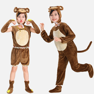 小猴子演出服儿动物童幼儿园卡通舞蹈服衣服捞月成人猴子表演服装
