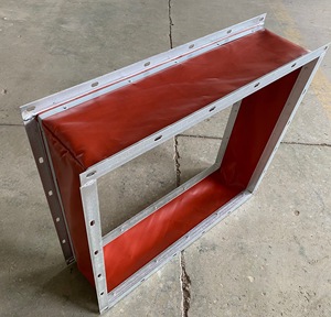 角钢法兰软连接 防火 硅钛布 可做共板的 帆布的空调盘管用软接