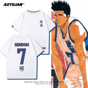 灌篮高手陵南队服7号仙道半袖纯棉情侣男女短袖t恤衫夏季宽松上衣
