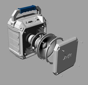 音响音响喇叭内部结构爆炸图 3d犀牛模型rhino建模渲染3d模型素材