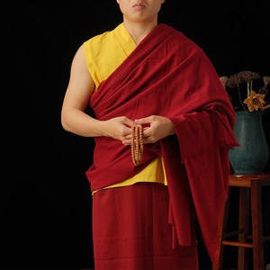 【羊绒披单】喇嘛僧服和尚出家人披肩西藏藏族藏传新款居士服披单
