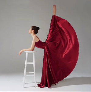古典舞蹈服女飘逸720度半身大摆裙灯火里的中国新疆现代舞裙演出