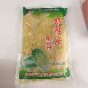 东北酸菜鹤神居酸菜丝正宗 农家大缸腌渍酸菜白菜切丝500克