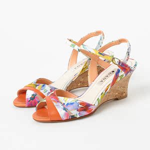 四色入日本代购diana彩色撞色楔跟凉鞋新款力荐 33码34码小码女鞋