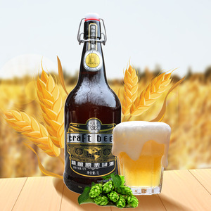 威海卫新款山东威海市整箱德式风味10°p精酿原浆啤酒1l大瓶装