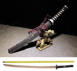 精品武士刃东洋日本冷兵器太刀车载防身短刀练习一体肋差具未开刃