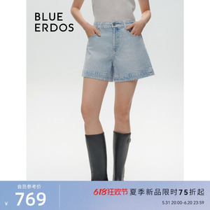 【ANOTHER DENIM】BLUE ERDOS24春夏新款A字仿牛仔短裤B245M3019