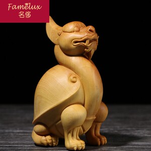 黄杨木雕小摆件实木雕刻工艺文手玩把件品礼品龙龟富甲天下ch0801