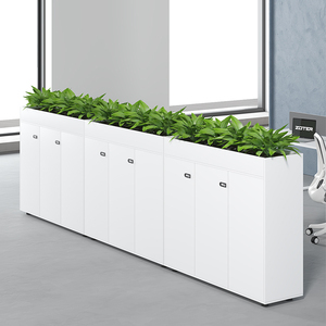 办公柜文件柜隔断花槽资料收纳杂物柜落地式办公室柜子矮柜储藏柜