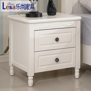 韩式全实木床头柜美式橡木简约现代简易卧室整装床边储物柜子欧式
