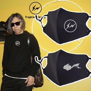 fragment潮款时尚潮aj藤原浩闪潮流电皮卡丘个性潮牌口罩男女男