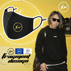 aj藤原浩闪电男女创意个性搞怪潮牌fragment口罩男女布带滤片联名