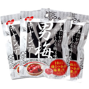 日本进口nobel诺贝尔男梅糖 紫苏味梅子汁润喉糖80g袋装*3包包邮