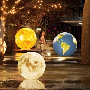 月球灯户外防水太阳能创意行星灯景观草坪庭院灯彩色星球氛围装饰